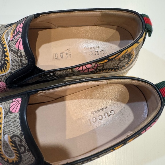 Used Gucci Supreme Monogram Bengal Womens Dublin Slip On Sneakers. Size 37.5. - Picture 2 of 5